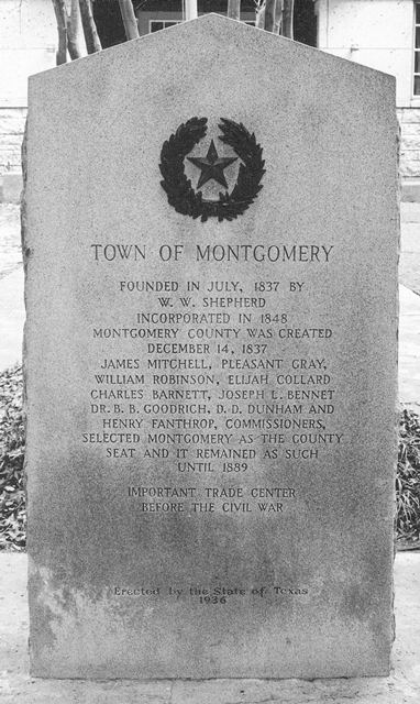 Montgomery, Texas Centennial Monument - W. W. Shepperd
